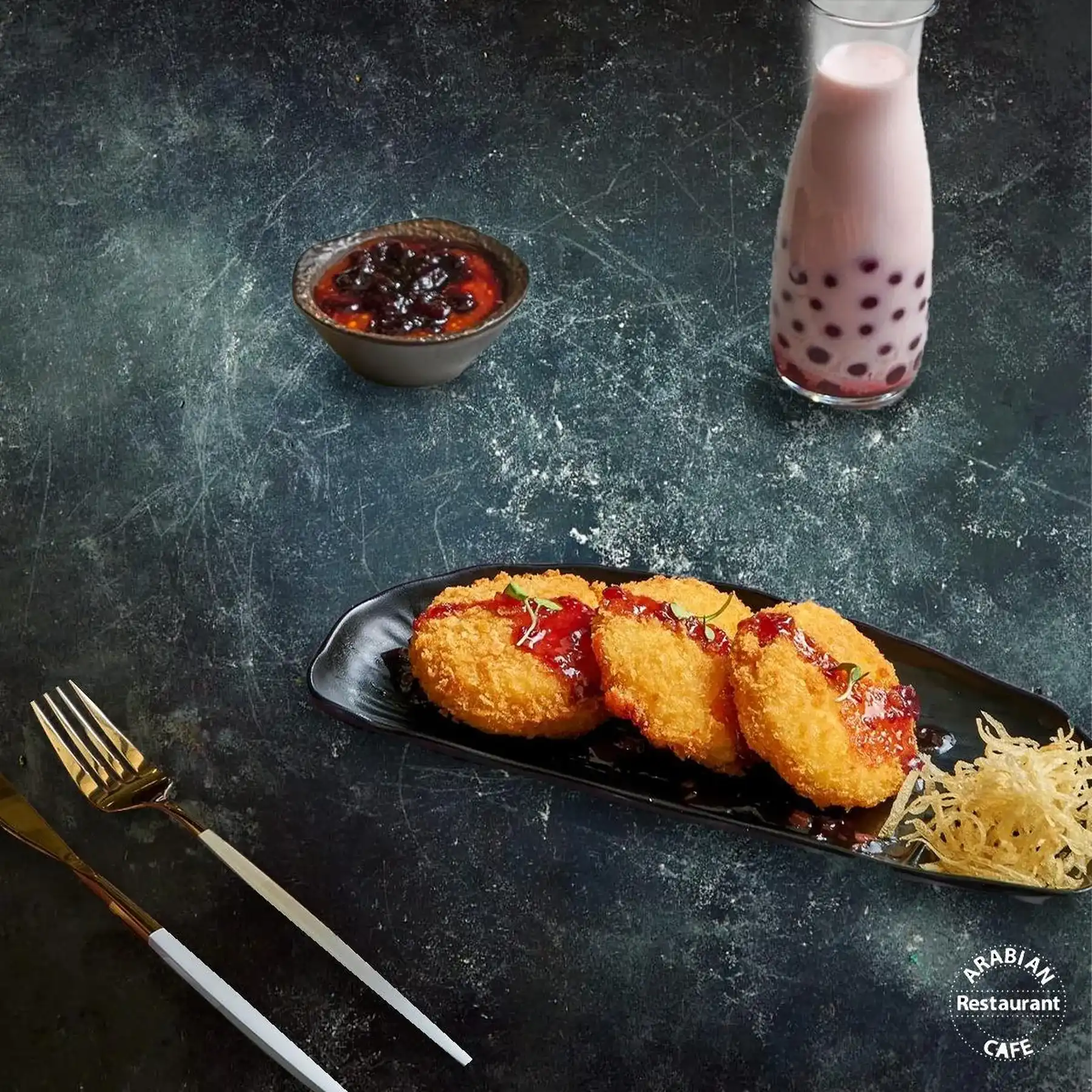 Fried Mozzarella With Honey Mustrad